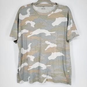 Aerie Oversized Camo Print Short Sleeve Tee Cotton Tshirt Small